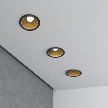 Встраиваемый светильник Elektrostandard 25081/LED 8W 4200K чёрный/золото-1