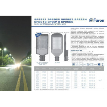 Консольный светильник Feron 32216-5