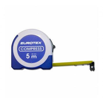 Рулетка в обрезиненном корпусе 5 м x 25 мм EUROTEX   050116-525