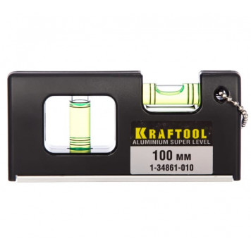 Уровень МИНИ KRAFTOOL 100мм. 2 ампулы, люминисцентный   1-34861-010