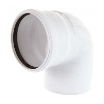 Отвод канализационный полипропилен d110 x 87° белый Rehau   11234641001
