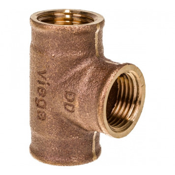 Тройник бронза ВВВ, 1/2", 1/2", 1/2", бронза RX равнопроходной Viega