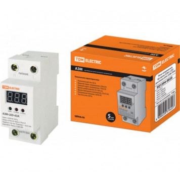 Реле контроля напряжения серии АЗМ LED-63А-220В TDM  SQ1504-0020