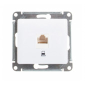 GLOSSA Розетка компьютерная RJ45 категория 5E, белый