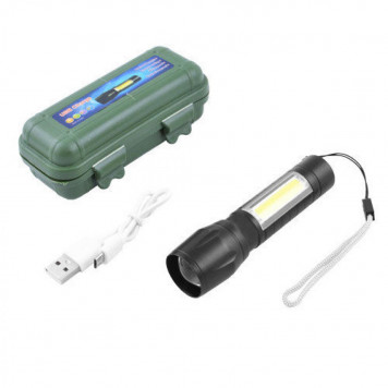 Фонарик BL 511 COB usb charge в кейсе